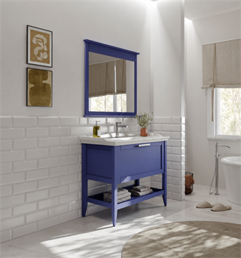 Orka Bastle Banyo Dolabı Takımı, 100 cm, Mat Lacivert, 5002321