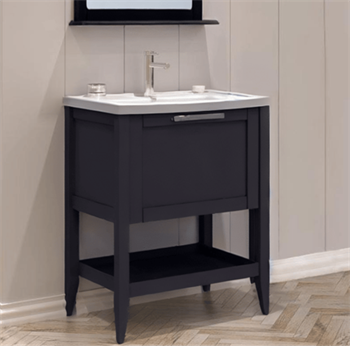 Orka Bastle 65 cm Antrasit Banyo Dolabı Alt Modül ve Lavabo