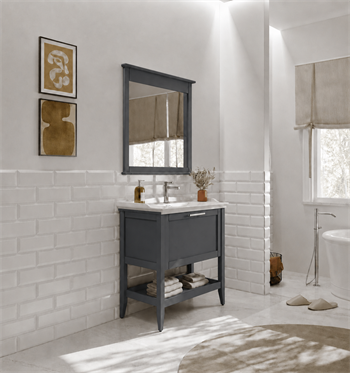 Orka Bastle Banyo Dolabı Takımı, 65 cm, Mat Antrasit, 5002565