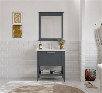 Orka Bastle Banyo Dolabı Takımı, 65 cm, Mat Antrasit, 5002565