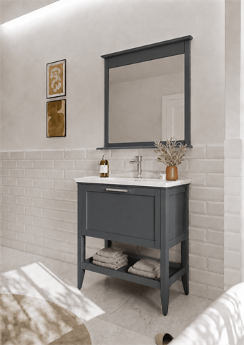 Orka Bastle Banyo Dolabı Takımı, 65 cm, Mat Antrasit, 5002565