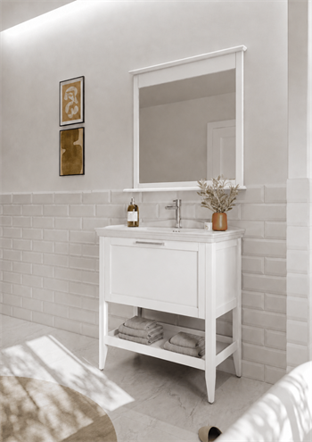 Orka Bastle Banyo Dolabı Takımı, 65 cm, Mat Beyaz, 5002563