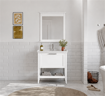 Orka Bastle Banyo Dolabı Takımı, 65 cm, Mat Beyaz, 5002563