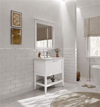 Orka Bastle Banyo Dolabı Takımı, 65 cm, Mat Beyaz, 5002563