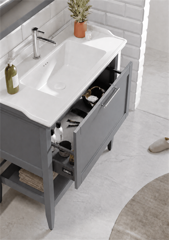 Orka Bastle Banyo Dolabı Takımı, 65 cm, Mat Gri, 5002564