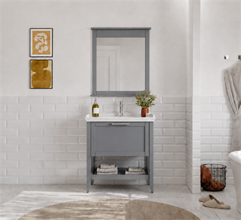 Orka Bastle Banyo Dolabı Takımı, 65 cm, Mat Gri, 5002564