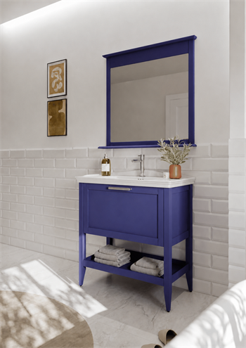 Orka Bastle Banyo Dolabı Takımı, 65 cm, Mat Lacivert, 5002319