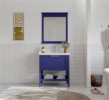 Orka Bastle Banyo Dolabı Takımı, 65 cm, Mat Lacivert, 5002319