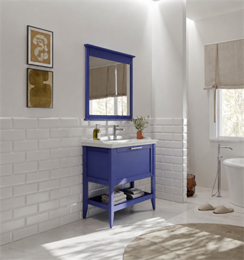 Orka Bastle Banyo Dolabı Takımı, 65 cm, Mat Lacivert, 5002319