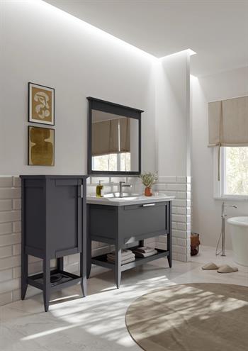 Orka Bastle 80 cm Antrasit Banyo Dolabı Takımı Ve Boy Dolabı