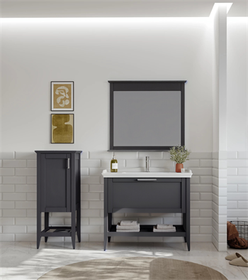 Orka Bastle 80 cm Antrasit Banyo Dolabı Takımı Ve Boy Dolabı