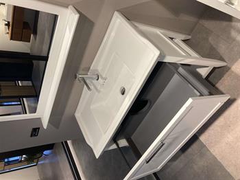 Orka Bastle 80 cm Beyaz Banyo Dolabı Alt Modül ve Lavabo