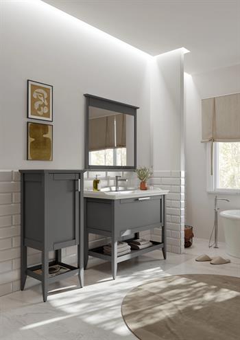 Orka Bastle 80 cm Gri Banyo Dolabı Takımı Ve Boy Dolabı