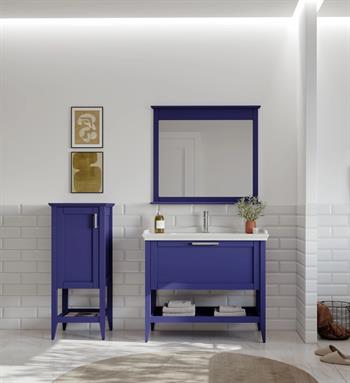 Orka Bastle 80 cm Lacivert Banyo Dolabı Takımı Ve Boy Dolabı