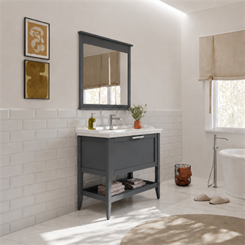 Orka Bastle Banyo Dolabı Takımı, 100 cm, Mat Antrasit, 5002559