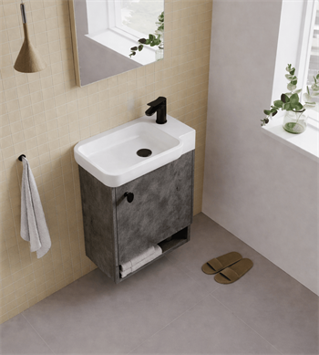 Orka Begonya 55 cm İrony Banyo Dolabı Alt Modül ve Lavabo, 5001019