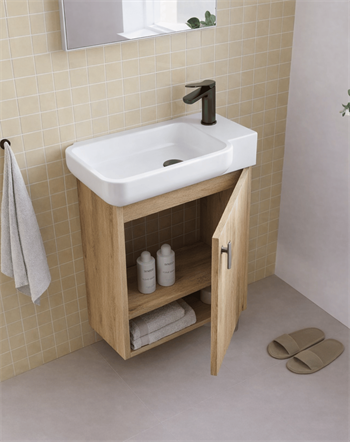 Orka Begonya 55 cm Legnano Banyo Dolabı Alt Modül ve Lavabo, 5001018