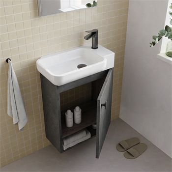 Orka Begonya Banyo Dolabı Takımı, 55 cm, İrony (Alüminyum Çerçeveli Ayna), 5000064