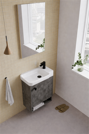 Orka Begonya Banyo Dolabı Takımı, 55 cm, İrony (Alüminyum Çerçeveli Ayna), 5000064