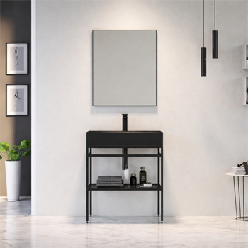 Orka CapeTown Banyo Dolabı Takımı, 60 cm (Mat Siyah Lavabo), 5000141