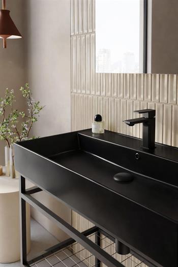 Orka Capetown 80 cm Banyo Dolabı Alt Modül ve Lavabo (Mat Siyah Lavabo), 5003540