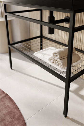 Orka Capetown 80 cm Banyo Dolabı Alt Modül ve Lavabo (Mat Siyah Lavabo), 5003540