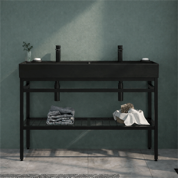 Orka CapeTown Banyo Dolabı Takımı, 120 cm (Mat Siyah Çift Lavabo), 5004885