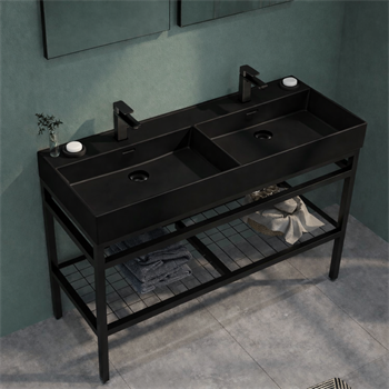 Orka CapeTown Banyo Dolabı Takımı, 120 cm (Mat Siyah Çift Lavabo), 5004885