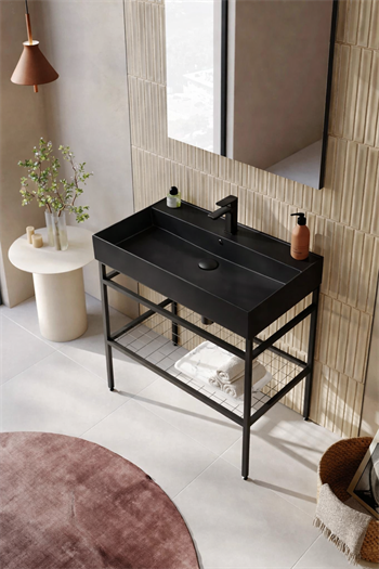 Orka CapeTown Banyo Dolabı Takımı, 80 cm (Mat Siyah Lavabo), 5004886