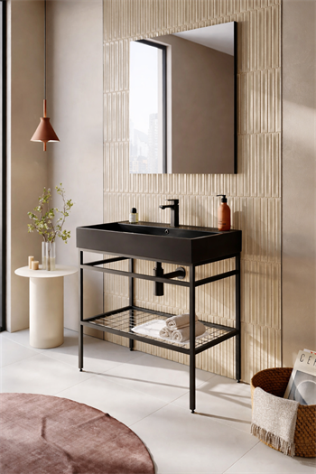 Orka CapeTown Banyo Dolabı Takımı, 80 cm (Mat Siyah Lavabo), 5004886