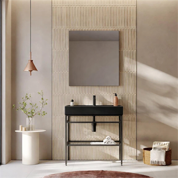 Orka CapeTown Banyo Dolabı Takımı, 80 cm (Mat Siyah Lavabo), 5004886