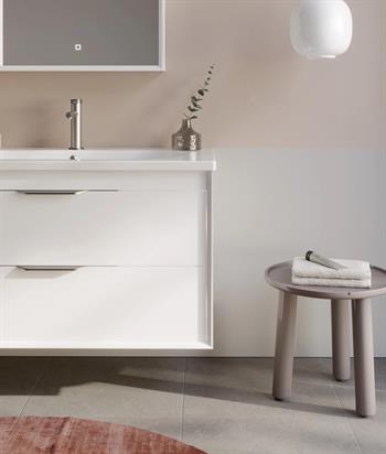 Orka Clay 100 cm Beyaz Banyo Dolabı Alt Modül ve Lavabo (Çift Çekmeceli), 5004385