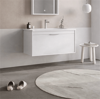 Orka Clay 100 cm Beyaz Banyo Dolabı Alt Modül ve Lavabo, 5002191