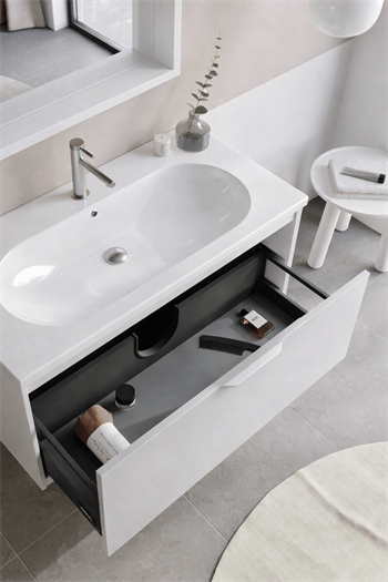 Orka Clay 100 cm Beyaz Banyo Dolabı Alt Modül ve Lavabo, 5002191