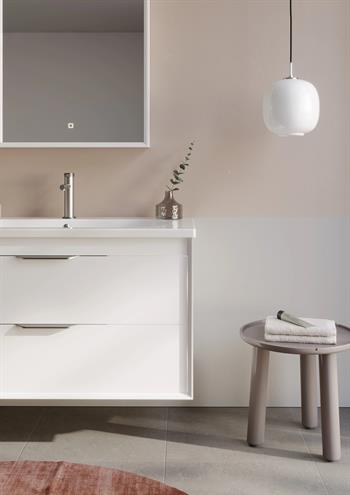 Orka Clay Banyo Dolabı Takımı, 100 cm, Beyaz (Çift Çekmeceli), 5004367