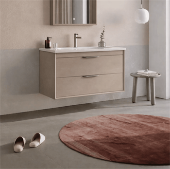 Orka Clay 100 cm Sahra Banyo Dolabı Alt Modül ve Lavabo (Çift Çekmeceli), 5004387