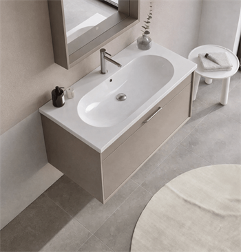 Orka Clay 100 cm Sahra Banyo Dolabı Alt Modül ve Lavabo, 5002190
