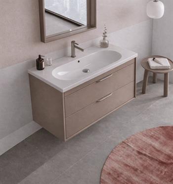 Orka Clay 100 cm Sahra Banyo Dolabı Alt Modül ve Lavabo (Çift Çekmeceli), 5004387