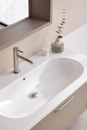 Orka Clay Banyo Dolabı Takımı, 100 cm, Sahra, 5002255