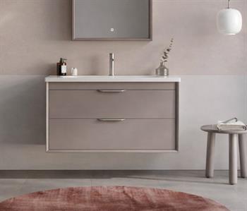 Orka Clay 100 cm Toprak Banyo Dolabı Alt Modül ve Lavabo (Çift Çekmeceli), 5004199
