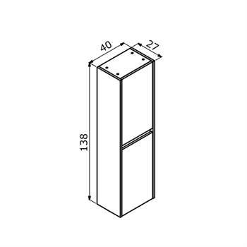 Orka Clay 40 cm Toprak Banyo Boy Çamaşır Dolabı
