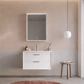 Orka Clay Banyo Dolabı Takımı, 65 cm, Beyaz (Çift Çekmeceli), 5004361