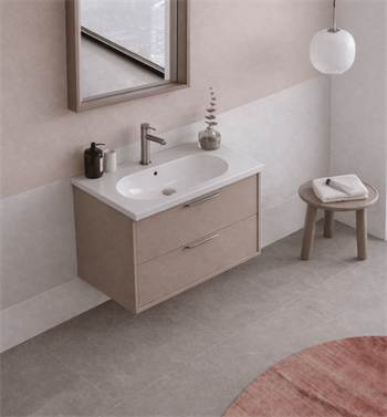 Orka Clay 65 cm Sahra Banyo Dolabı Alt Modül ve Lavabo (Çift Çekmeceli), 5004381