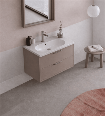 Orka Clay 65 cm Toprak Banyo Dolabı Alt Modül ve Lavabo (Çift Çekmeceli), 5004380