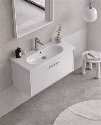 Orka Clay 80 cm Beyaz Banyo Dolabı Alt Modül ve Lavabo, 5002194
