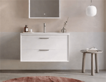 Orka Clay 80 cm Beyaz Banyo Dolabı Alt Modül ve Lavabo (Çift Çekmeceli), 5004382