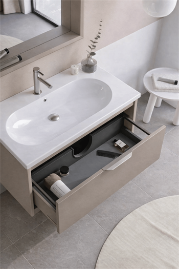 Orka Clay 80 cm Sahra Banyo Dolabı Alt Modül ve Lavabo, 5002193