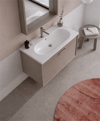 Orka Clay 80 cm Sahra Banyo Dolabı Alt Modül ve Lavabo (Çift Çekmeceli), 5004384