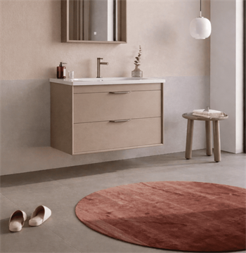 Orka Clay 80 cm Sahra Banyo Dolabı Alt Modül ve Lavabo (Çift Çekmeceli), 5004384
