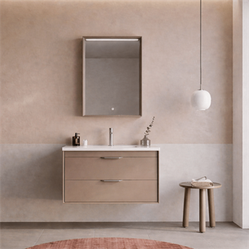 Orka Clay Banyo Dolabı Takımı, 80 cm, Sahra (Çift Çekmeceli), 5004366